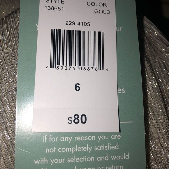 Beautiful Gold Dress NWT - Picture 4 of 7